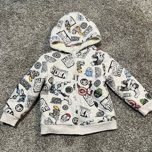 Marvel Character Zip-Up Sherpa Hoodie